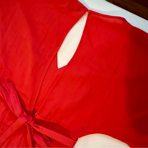 Chic La Vie Coral Red Wide-Leg Jumpsuit - Picture 4 of 7